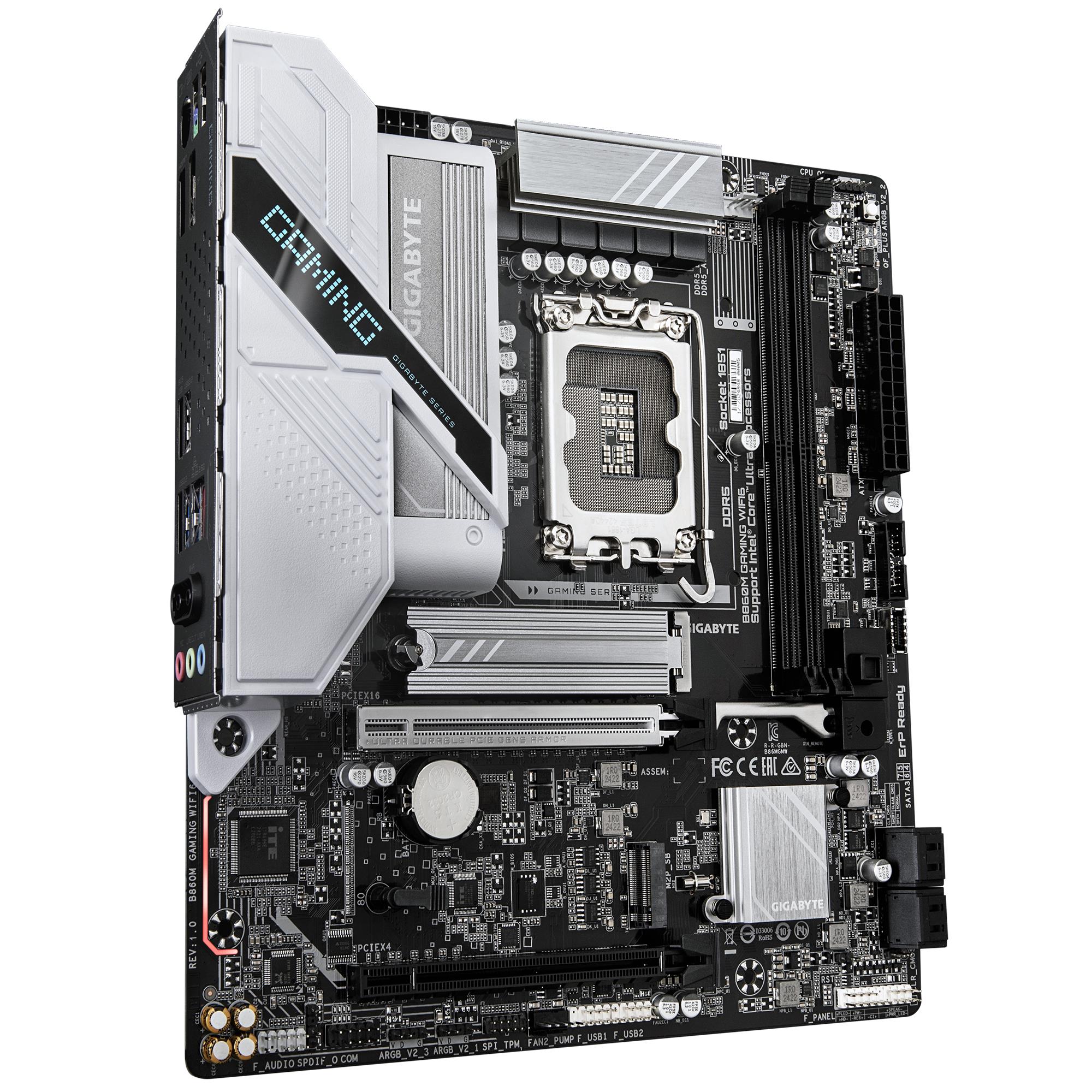 Mainboard GIGABYTE Intel B860 Express LGA1851 Micro-ATX Memory DDR5 Memory slots 2 B860MGAMINGWIFI6