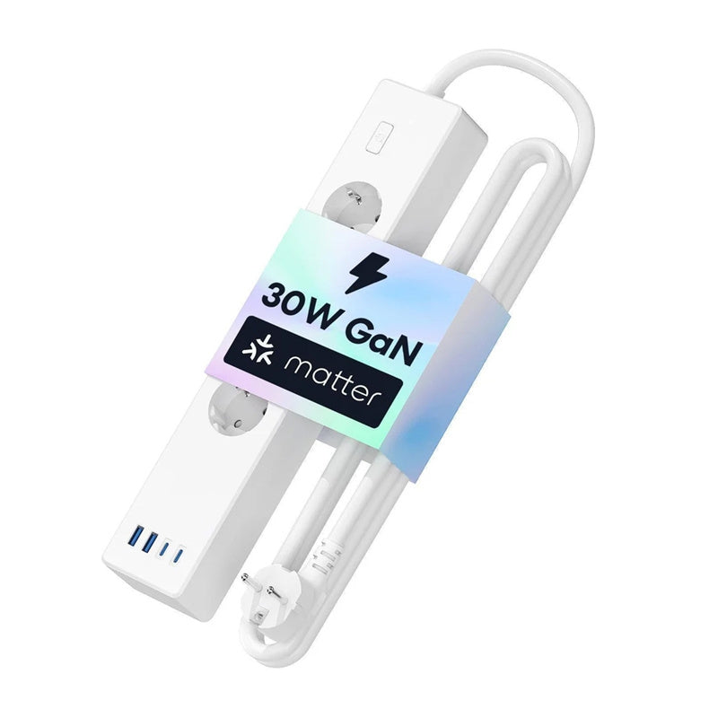 Meross MSP844(EU) smart fast charging power strip, 4 outlets + 2x USB-A + 2x USB-C (Matter) - Product Image 3
