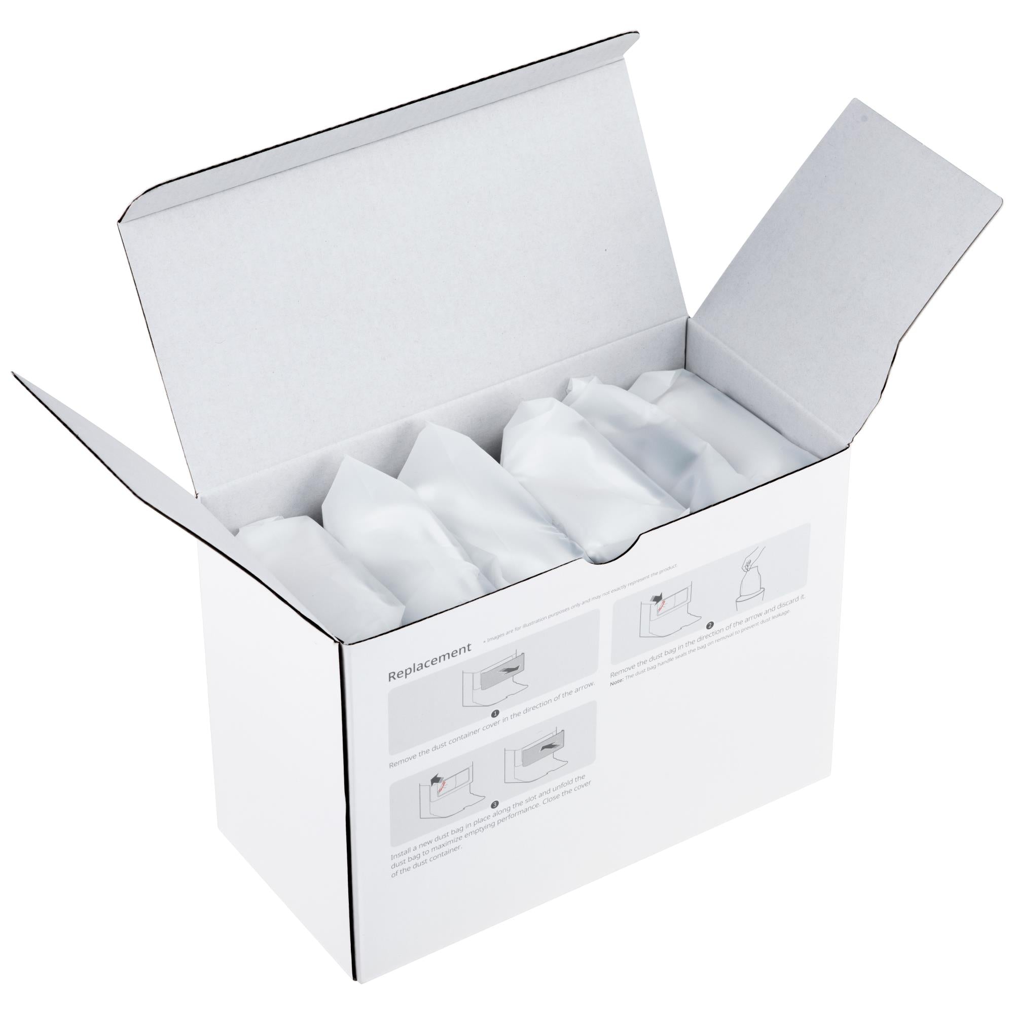Vacuum Cleaner Accessory ROBOROCK Disposable Dust Bag 6pcs White For Qrevo0/Qrevo5/Qrevo0 MaxV/Qrevo0 MaxV(R&D)/S80 MaxV Ultra/S85 MaxV Ultra/S80 MaxV Ultra(R&D)/S80 Max Ultra/S85 Max Ultra/S80 Max Ultra(R&D)/Qrevo0 S/Qrevo5 S/Qrevo0 Pro/Qrevo5