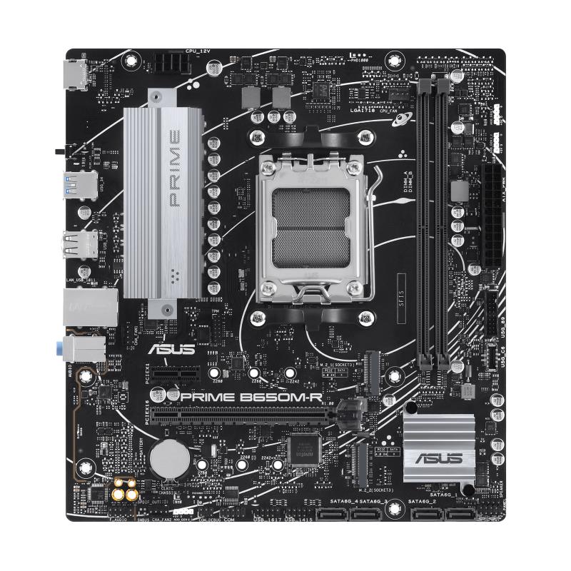 Mainboard ASUS AMD B650 SAM5 Micro-ATX Memory DDR5 Memory slots 2 1xPCI-Express 4.0 1x 2xPCI-Express 4.0 16x 2xM.2 1xHDMI 4xUSB 2.0 2xUSB 3.2 1xRJ45 3xAudio port PRIMEB650M-R