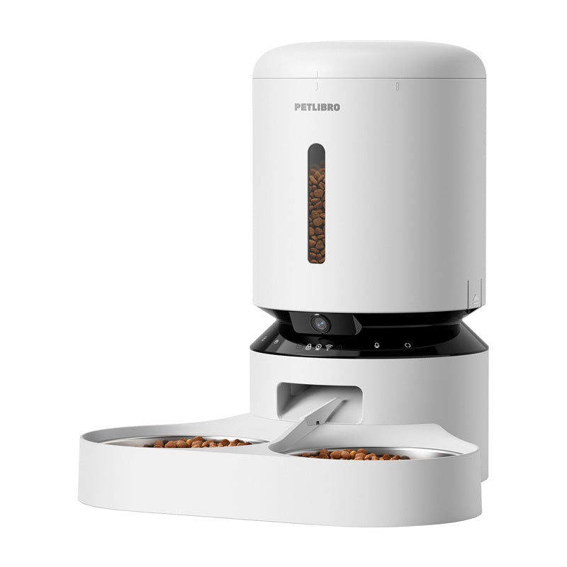 Petlibro Granary camera feed dispenser with double bowl, 5L (white) - Product Image 3