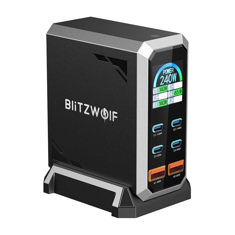 Blitzwolf BW-S31 2xUSB-A, 4xUSB-C, PD, 240W network charger. - Product Image 2