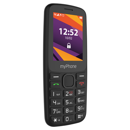 myPhone 6410 LTE | Black | 2.4 " | TFT | 64 MB | 128 MB | Dual SIM | Nano SIM | USB version Type-C | Built-in camera | M