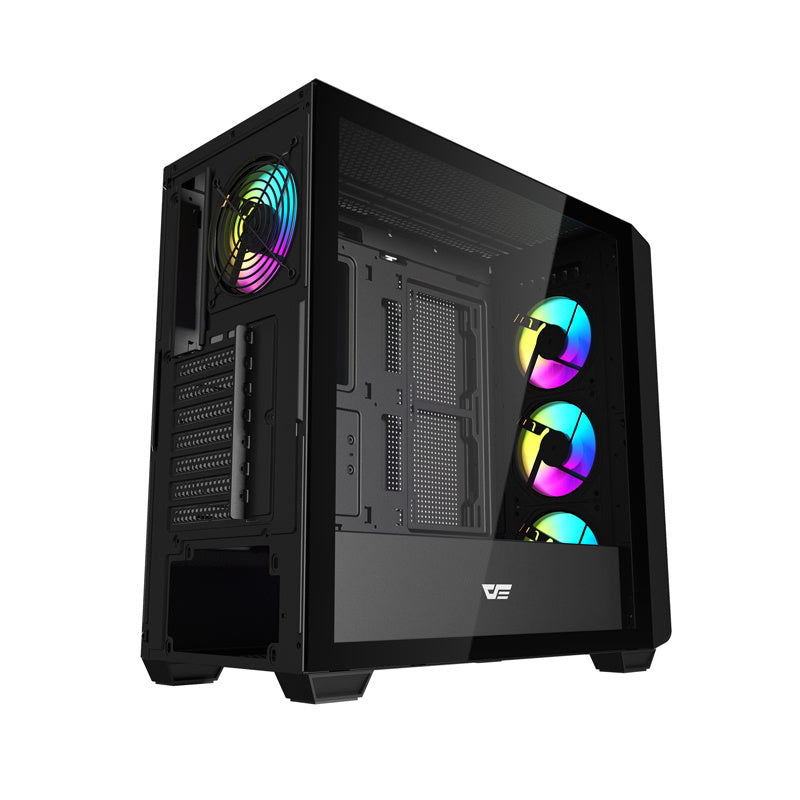 Darkflash DS900WD ATX computer case (black) + 4 fans - Product Image 2