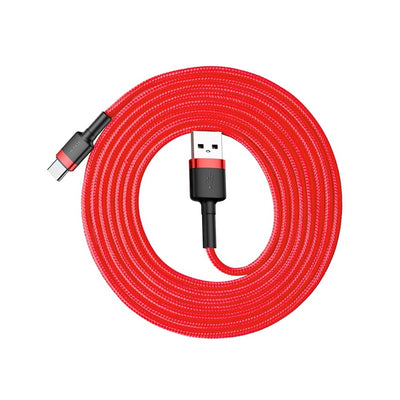 Baseus Cafule Cable Durable Nylon Cable USB / USB-C QC3.0 2A 2M Red (CATKLF-C09)