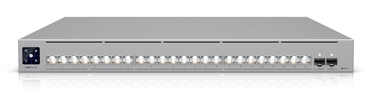Switch UBIQUITI Switch type Managed Switch layer L2/L3 Rack mounting Yes Stackable Yes Form factor 1U 24xRJ-45 ports RJ-45 Ports Type 10G Ethernet (100/1000/10000) 8x2.5G Ethernet (copper) ports quantity 16x10G Ethernet (copper) ports quantity 2xSFP28