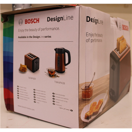 SALE OUT. Bosch TAT4P429 DesignLine Toaster, 970 W, 2 slots, Copper | SALE OUT. | Bosch DesignLine Toaster | TAT4P429 | 