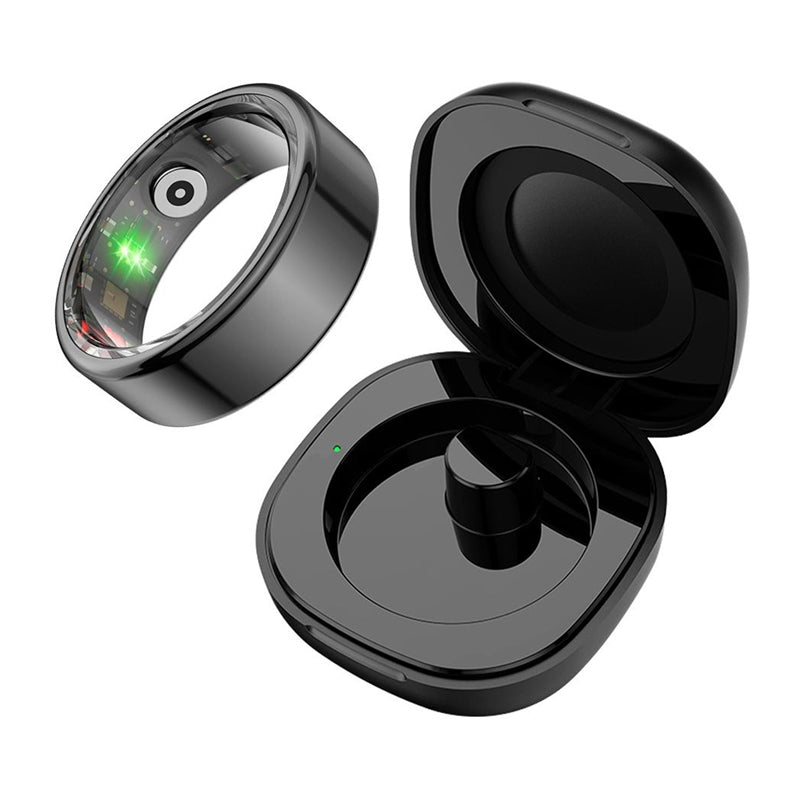 COLMI R02 Smart Ring, size 9, 18.9 mm (black) + charging case - Image 1