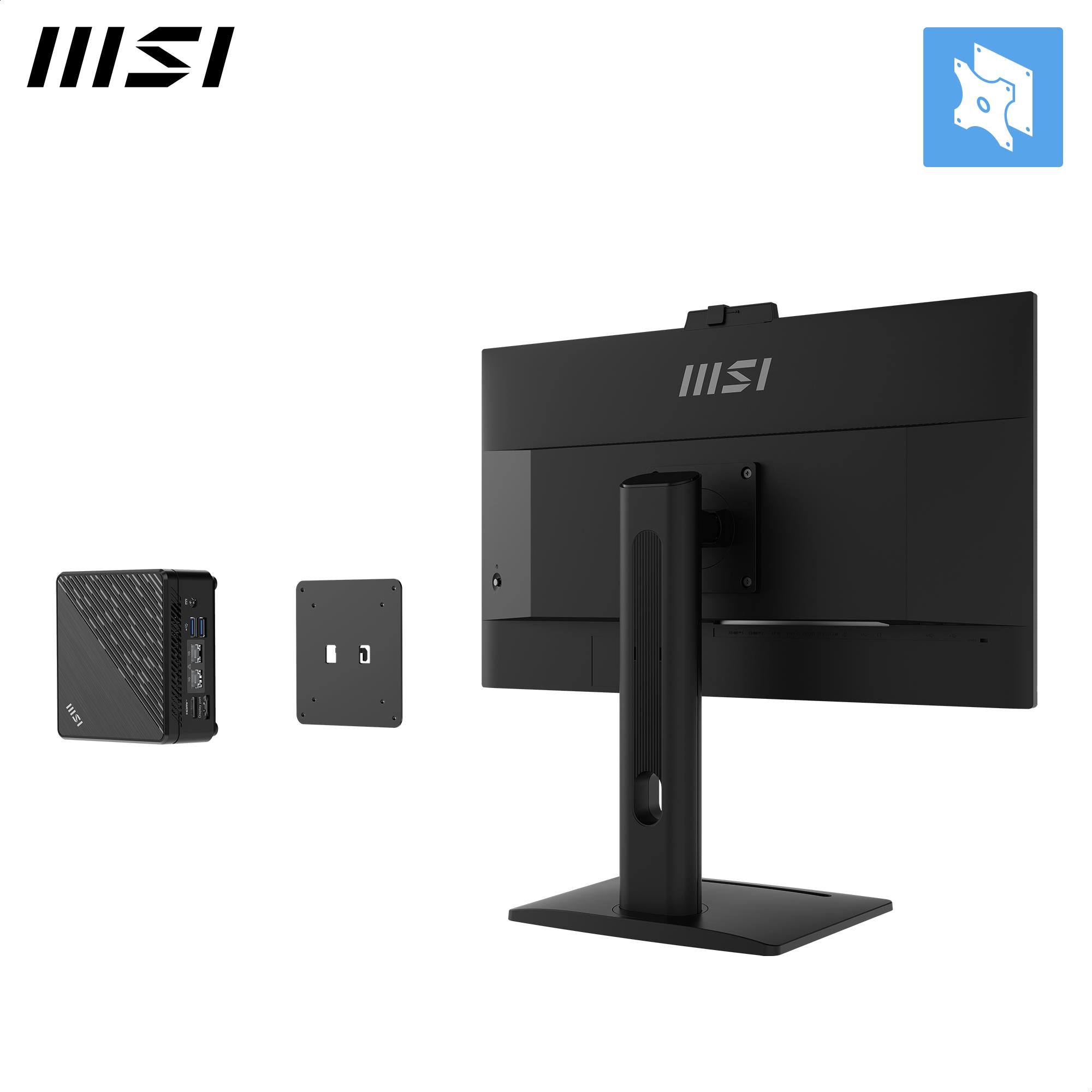 LCD Monitor MSI PRO MP275QPDG 27" Business Swivel Pivot Height adjustable Tilt Matte Panel IPS 2560x1440 16:9 100Hz 5 ms Speakers PROMP275QPDG