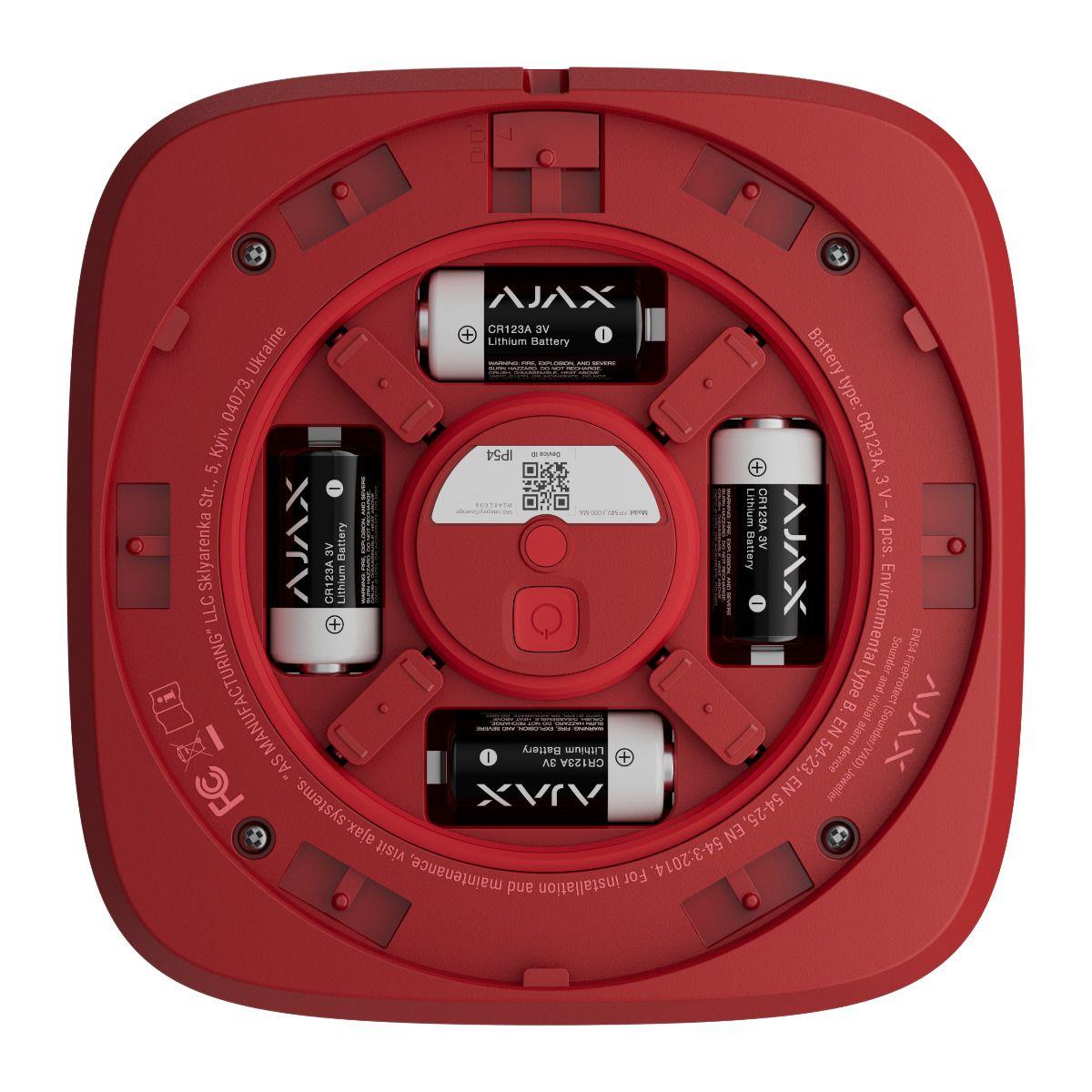 FIRE ALARM ACC SIREN SOUNDER/EN54 RED 118604 AJAX