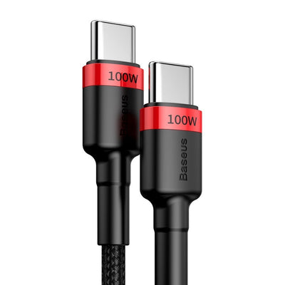 Baseus CATKLF-AL91 USB-C - USB-C PD QC cable 100W 5A 480Mb/s 2m - black and red