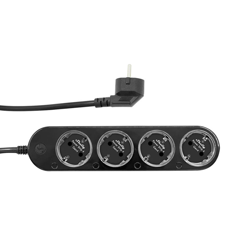 Smart 12A Shelly Power Strip 4 Gen4 Zigbee/Matter black - Product Image 1