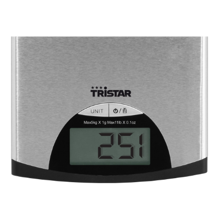 Tristar | Kitchen scale | KW-2435 | Maximum weight (capacity) 5 kg | Metallic