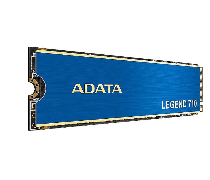 SSD ADATA LEGEND 710 512GB M.2 PCIE NVMe 3D NAND Write speed 1000 MBytes/sec Read speed 2400 MBytes/sec TBW 130 TB MTBF 1500000 hours ALEG-710-512GCS