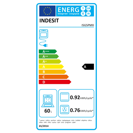 INDESIT Cooker | I5G5PMX | Hob type Gas | Oven type Electric | Stainless Steel | Width 50 cm | Depth 60 cm | Grilling | 