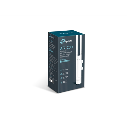 TP-LINK | AC1200 Wireless MU-MIMO Gigabit Indoor/Outdoor Access Point | EAP225 | 802.11ac | 2.4 GHz/5 GHz | 867+300 Mbit
