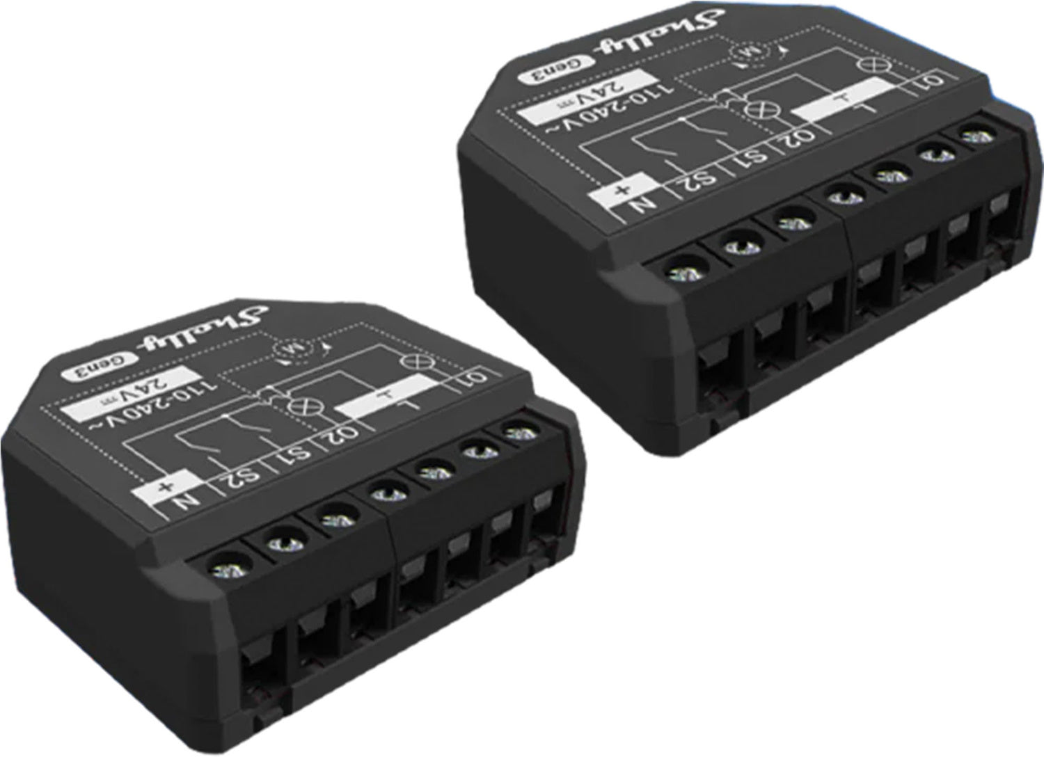Set of 2 Shelly 2PM Gen3 WiFi/Bluetooth Controllers - Product Image 1