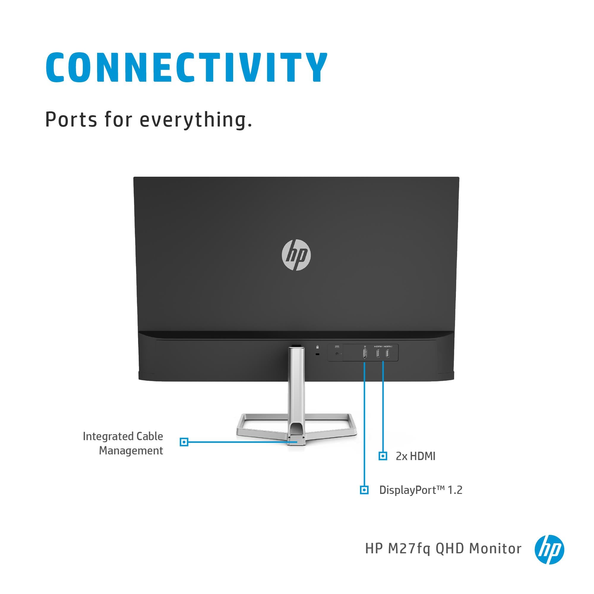 LCD Monitor HP 27 " 2560 x 1440 pixels Quad HD Native aspect ratio 16:9 LCD Flat 2H4B5E9