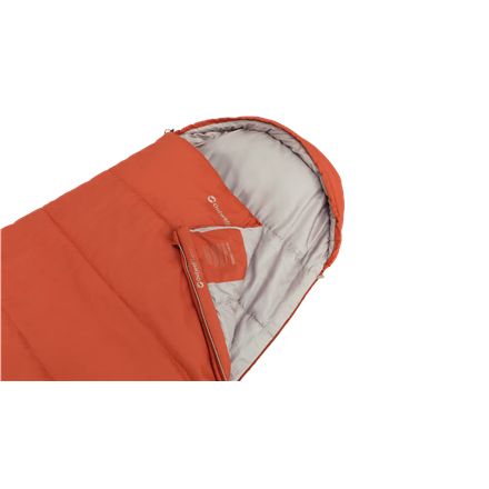 Outwell Campion Lux Orange | Sleeping Bag | 225 x 85 cm | -16 to 5 °C | Left Zipper