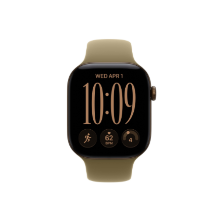 Apple Watch Series 12 GPS + Cellular 46mm Dark Bronze Aluminium Case with Olive Sport Band - M/L | Apple