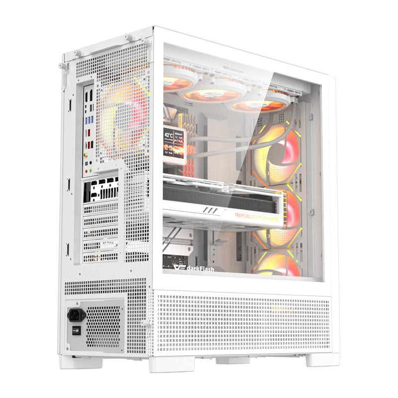 DarkFlash AIRNOVA computer case (white) + 3 fans - Product Image 4