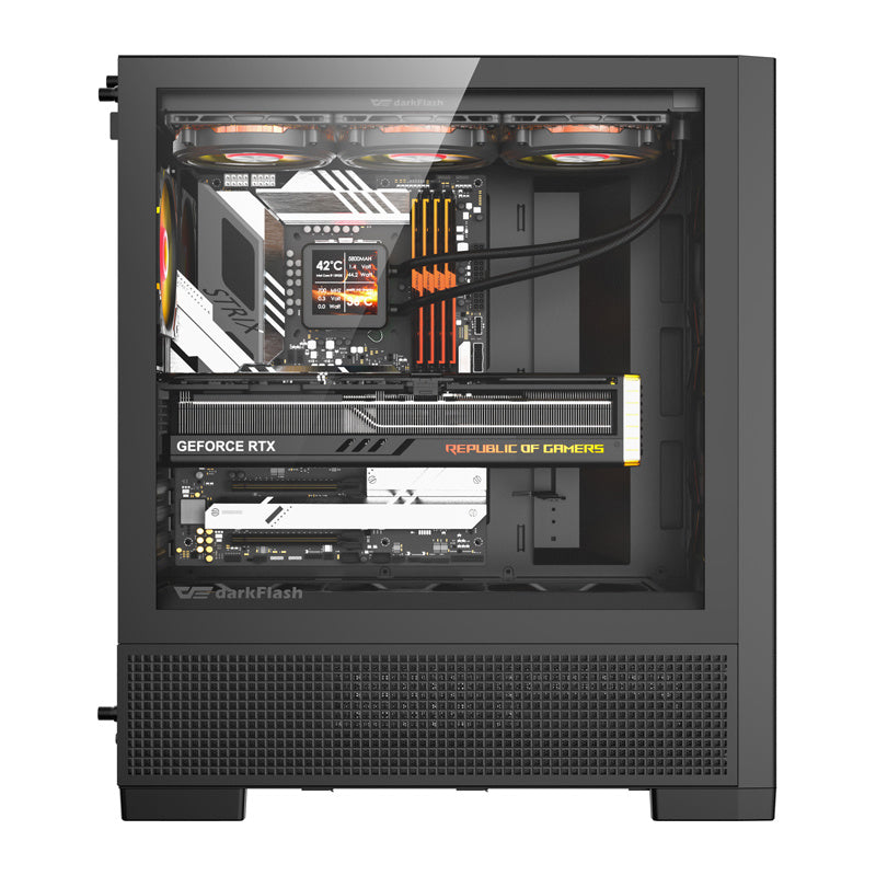 DarkFlash AIRNOVA computer case (black) + 3 fans - Product Image 4