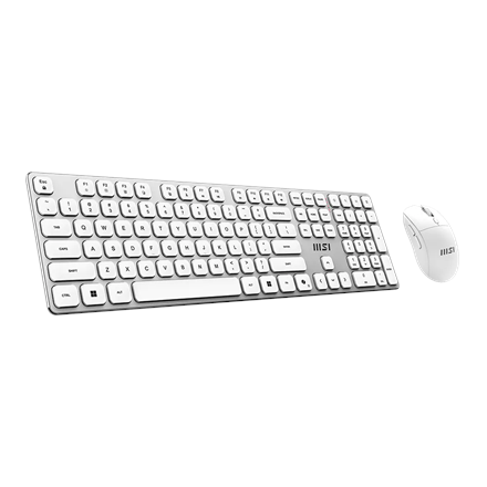 MSI FORGE K210 WIRELESS COMBO WHITE US | Keyboard and Mouse Set | Wireless | Mouse included | US | White