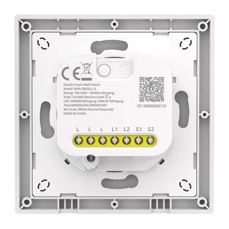 SONOFF MINI-ZB2GSL-E ZigBee two-channel wall switch without nat. - Product Image 4