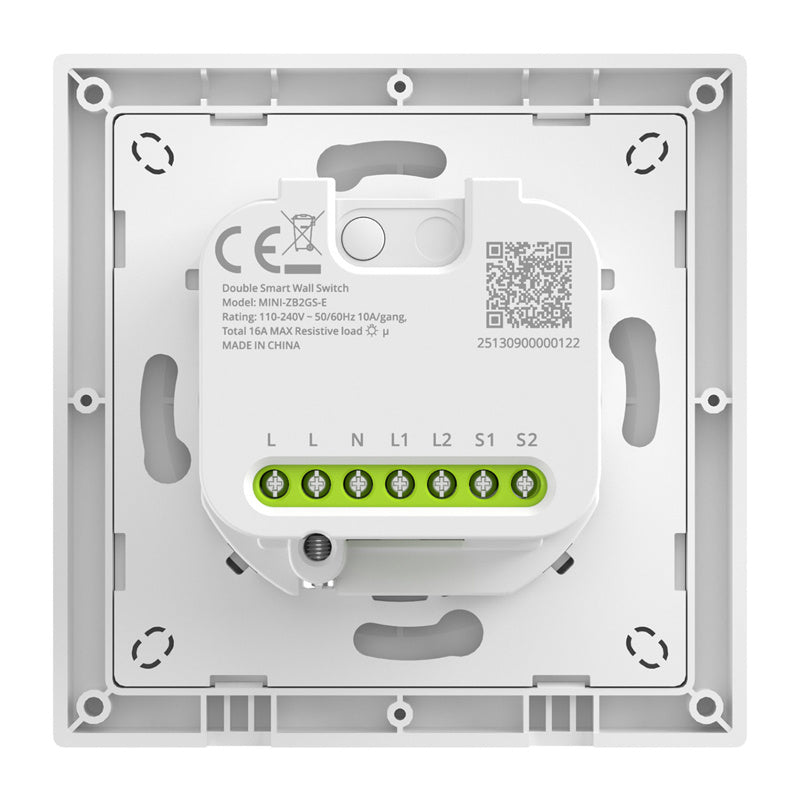 SONOFF MINI-ZB2GS-E ZigBee Dual Channel Wall Switch. - Product Image 3