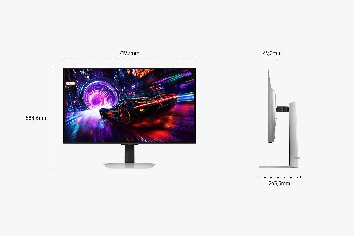Monitor SAMSUNG S32FG810SU 32" Gaming/Smart/4K Swivel Pivot Height adjustable Tilt Panel OLED 3840x2160 16:9 240 0.03 ms Speakers Colour Silver LS32FG810SUXEN