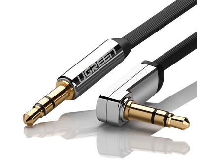 Ugreen flat cable AUX audio cable 3.5 mm mini jack 2m silver (10599)