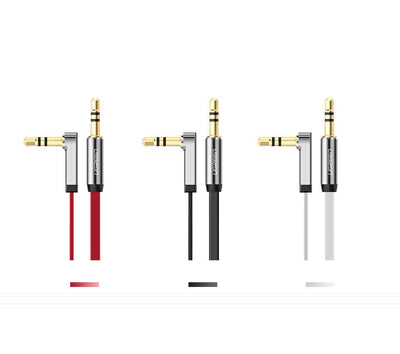 Ugreen flat cable AUX audio cable 3.5 mm mini jack 2m silver (10599)