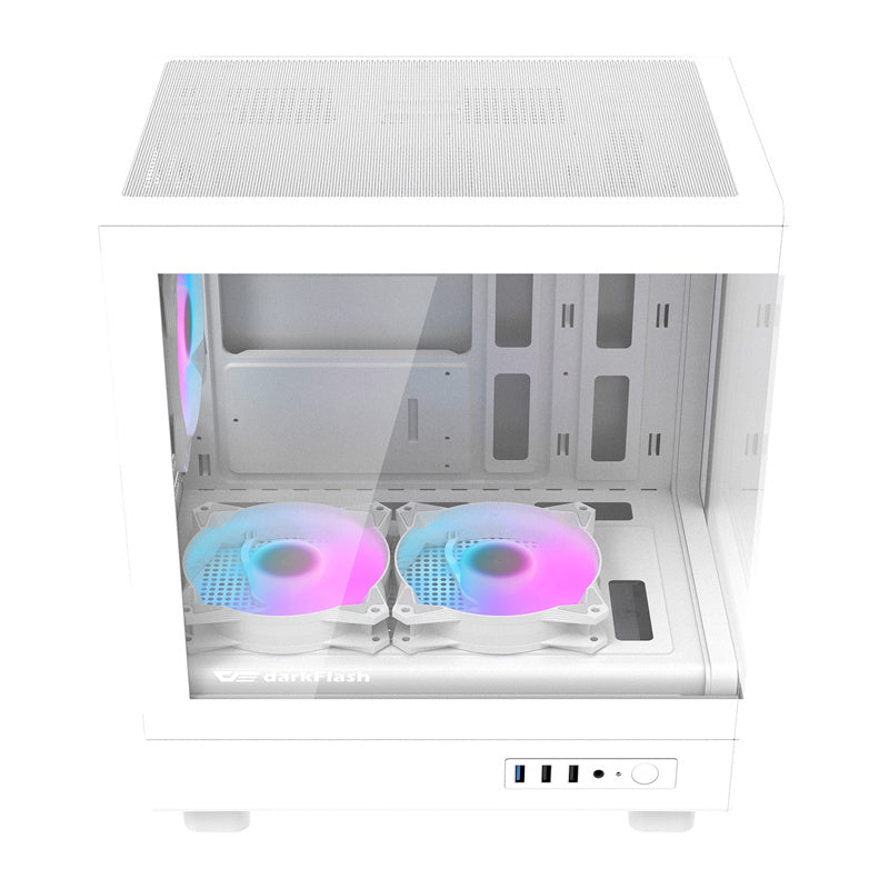 DarkFlash DB330M White Computer Case (+3 Fans) v2 - Product Image 3