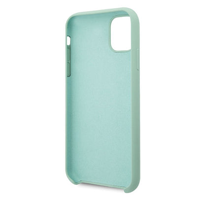 Guess GUHCN65LSLMGG iPhone 11 Pro Max green/green hard case Silicone Vintage Gold Logo