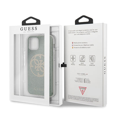 Guess GUHCN65PCUGLKA iPhone 11 Pro Max khaki hard case 4G Circle Glitter
