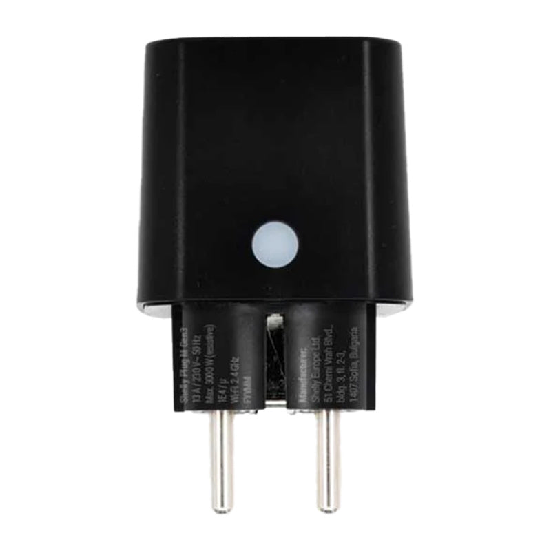 Shelly Plug M Gen3 Matter 13A smart socket, black - Product Image 2