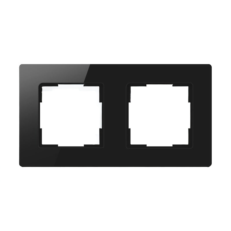 Avatto 2 Socket TS20 light switch frame (black) - Product Image 1