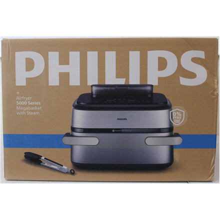 SALE OUT. Philips NA565/02 Airfryer with steam function, flexible Megabasket, 10 L, Silver/Black | Philips DAMAGED PACKA