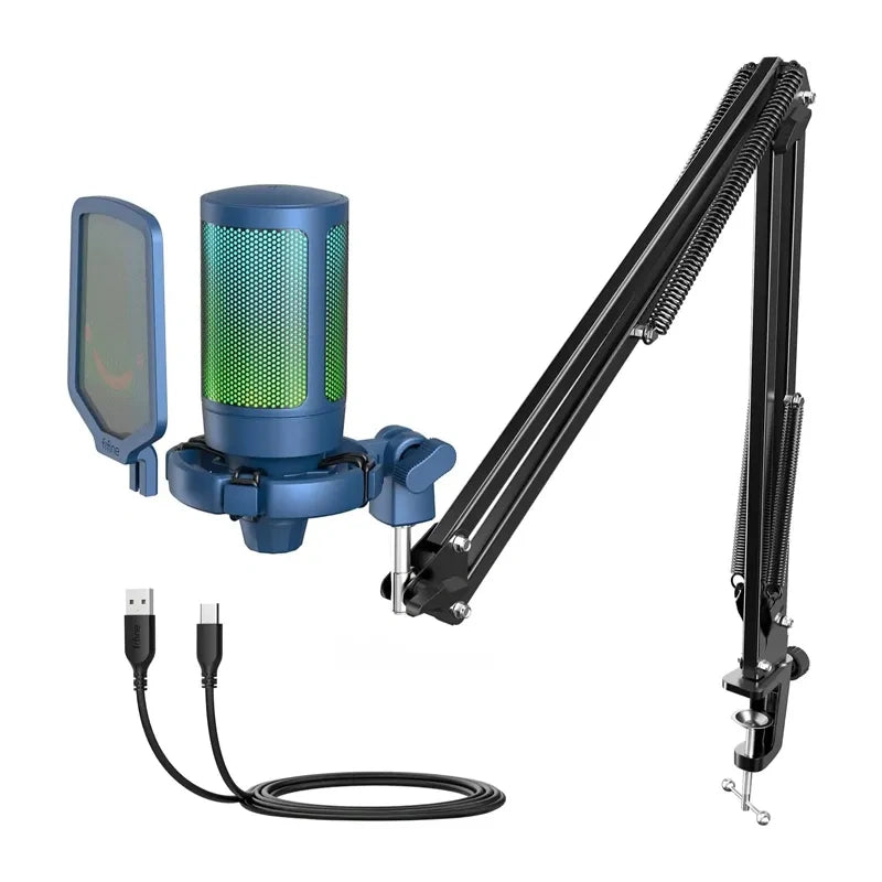 Fifine A6T Gaming Microphone (Blue) - Image 1