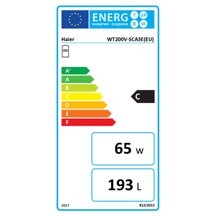 Haier WT200VSCA3E | Enameled water heater 200L with integrated 2500W electric heater and 2m2 heat exchanger