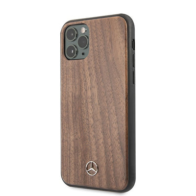 Mercedes Wood Line Walnut Case for iPhone 11 Pro Max - Brown