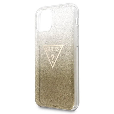 Guess GUHCN65SGTLGO iPhone 11 Pro Max gold/gold hard case Glitter Triangle
