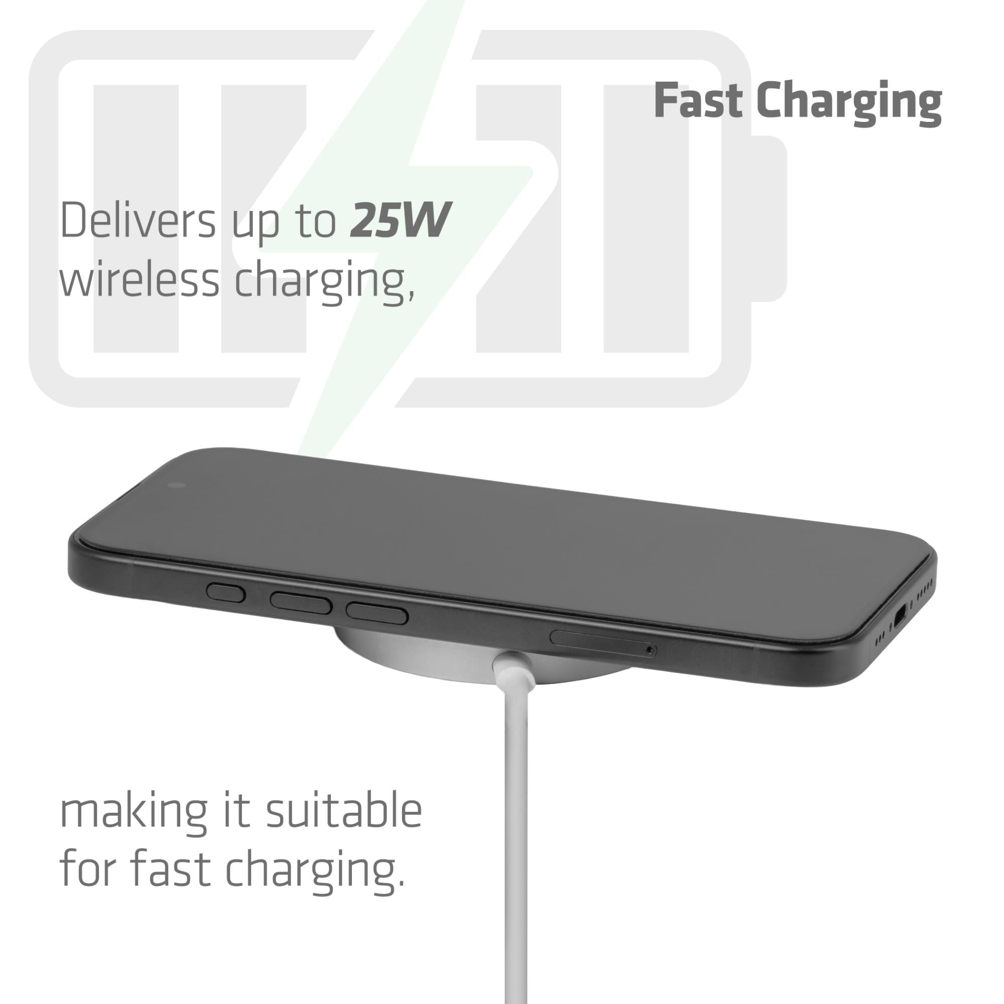 MOBILE CHARGER QI2 MAGSAFE/25W WH CAC-3026 CLUB3D