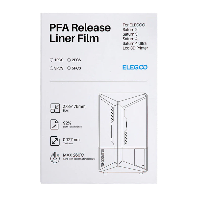 PFA film for ELEGOO Saturn 4 / Saturn 4 Ultra (5 pieces) - Product Image 1