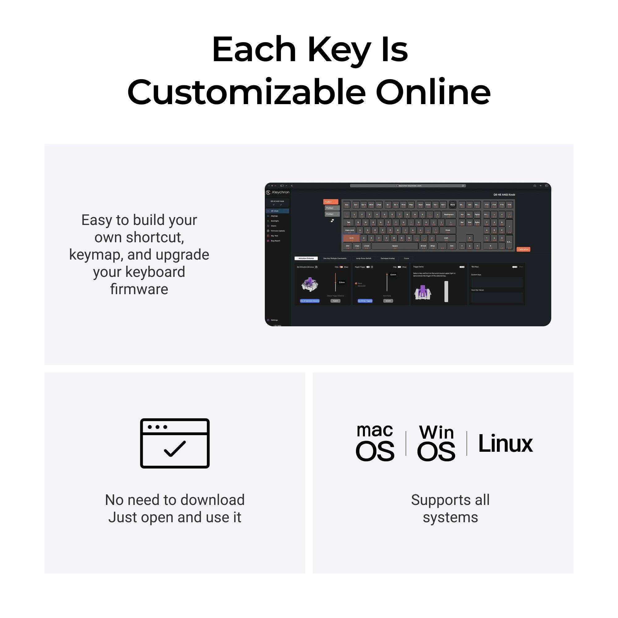 KEYBOARD WRL Q6 HE RGB/CARBON BLACK Q6H-M1 KEYCHRON
