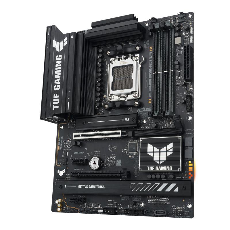 Mainboard ASUS AMD B650 SAM5 ATX Memory DDR5 Memory slots 4 1xPCI-Express 4.0 1x 1xPCI-Express 4.0 16x 1xPCI-Express 5.0 16x 3xM.2 1xHDMI 1xDisplayPort 6xUSB 2.0 3xUSB 3.2 1xUSB-C 1xRJ45 3xAudio port TUFGAMINGB650EPLUSWIFI