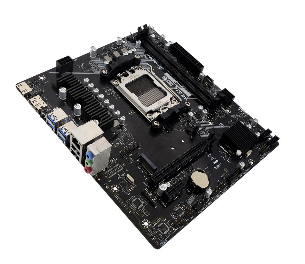 Mainboard BIOSTAR AMD B650 SAM5 Micro-ATX Memory DDR5 Memory slots 2 1xPCI-Express 3.0 1x 1xPCI-Express 4.0 16x 1xM.2 1xHDMI 1xDisplayPort 2xUSB 2.0 4xUSB 3.2 1xRJ45 3xAudio port B650MT