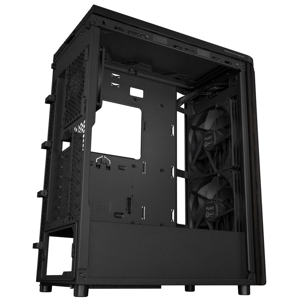 Case ASUS ProArt PA401 Wood Edition - Tempered Glass Panel MidiTower Case product features Transparent panel Not included ATX Colour Black PROARTPA401WOODTGPWM