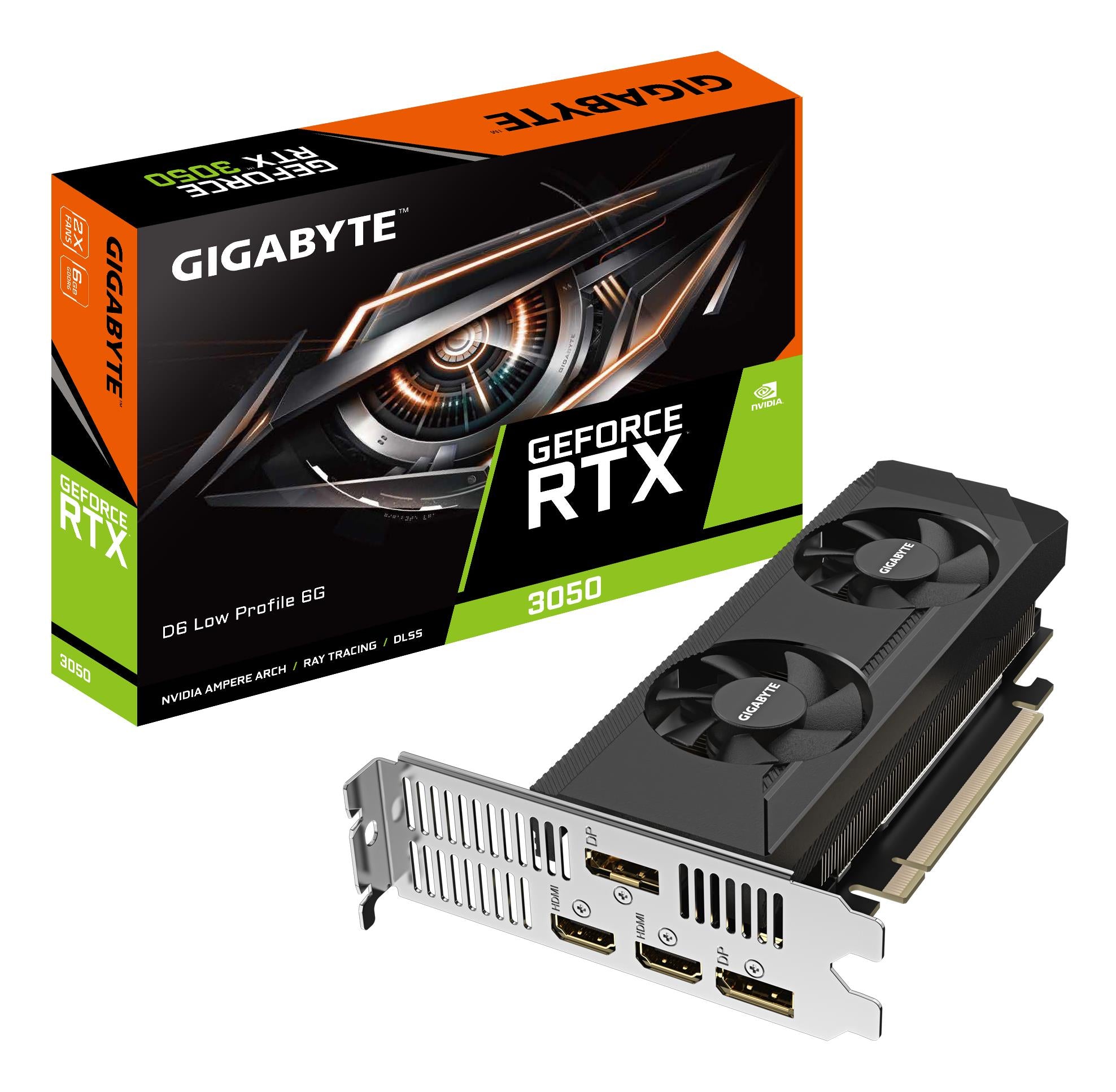 Graphics Card GIGABYTE NVIDIA GeForce RTX 3050 1470 MHz 6 GB GDDR6 96 bit PCI Express 4.0 Active GV-N3050D6-6GL