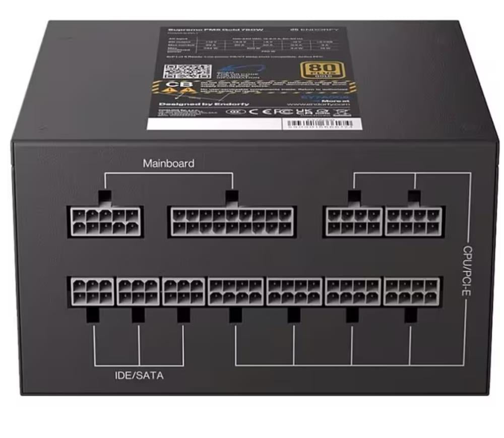 Power Supply ENDORFY EY7A008 750 Watts Efficiency 80 PLUS GOLD MTBF 100000 hours EY7A008